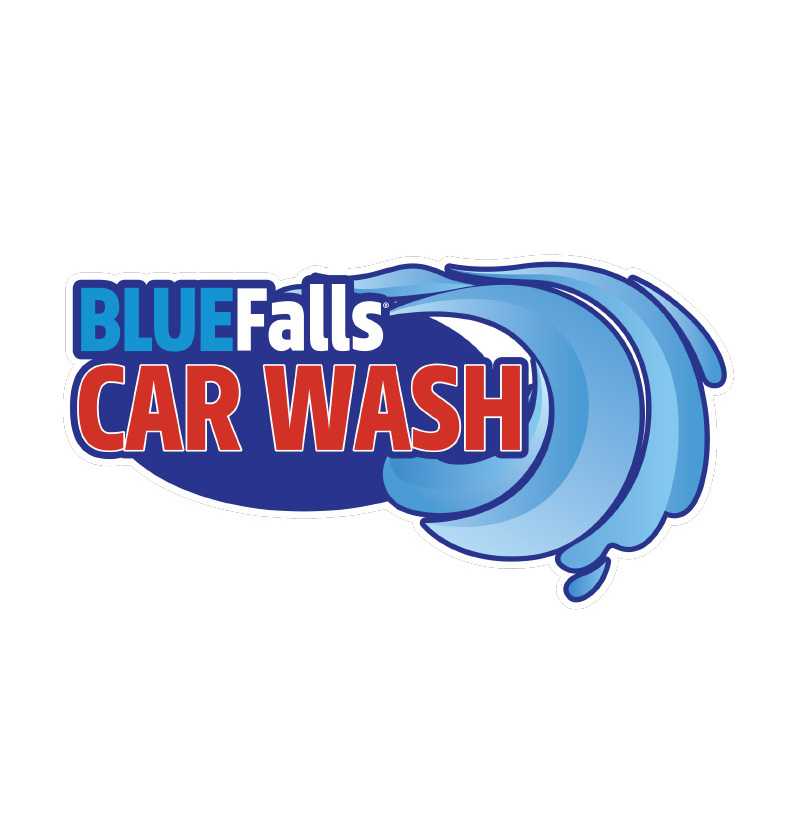 Blue Falls Car Wash Logo